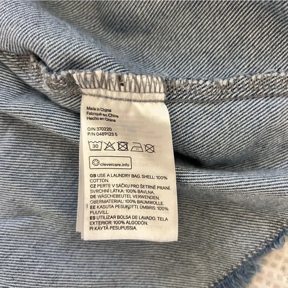 H&M Loves Coachella Denim Wrap Dress with Floral Embroidery - Picture 9 of 9